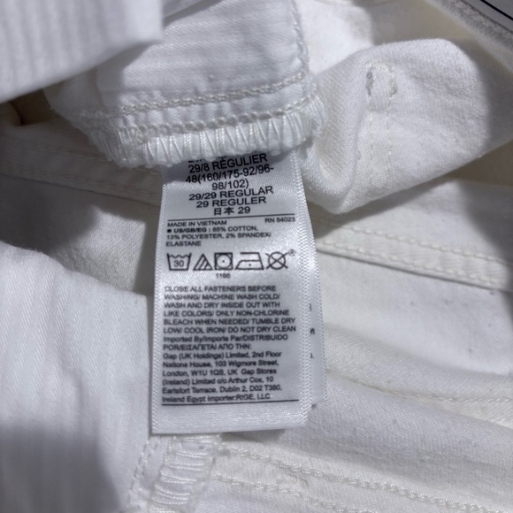 GAP Sz 29 Cigarette High Waist White Jeans NEW WITH TAGS - Picture 15 of 16